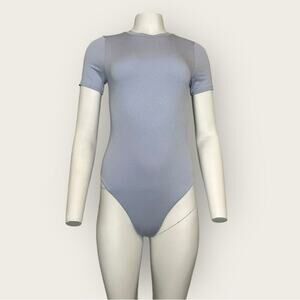 NWT | Naked Wardrobe | Short Sleeve Thong Bodysuit | Light Blue | Various Sizes